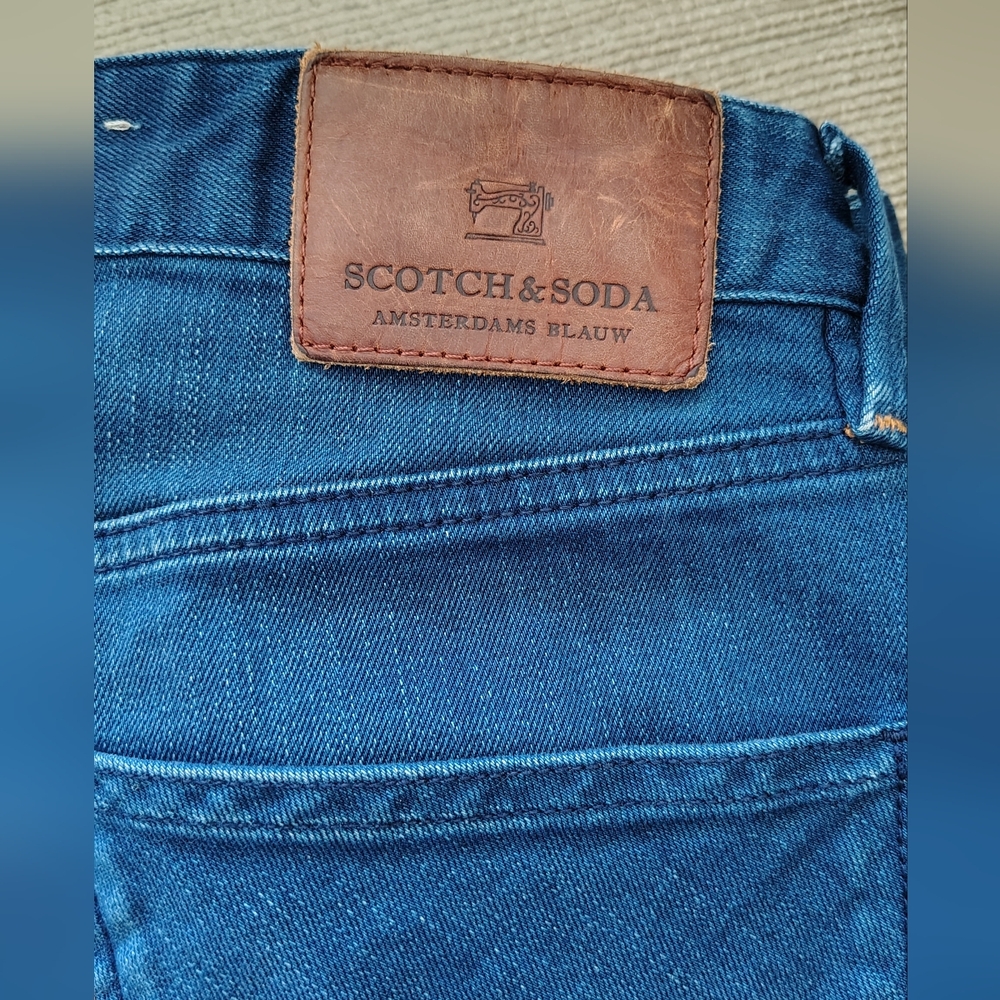Scotch & Soda Men's Blue Jeans 34x32 Skinny Leg